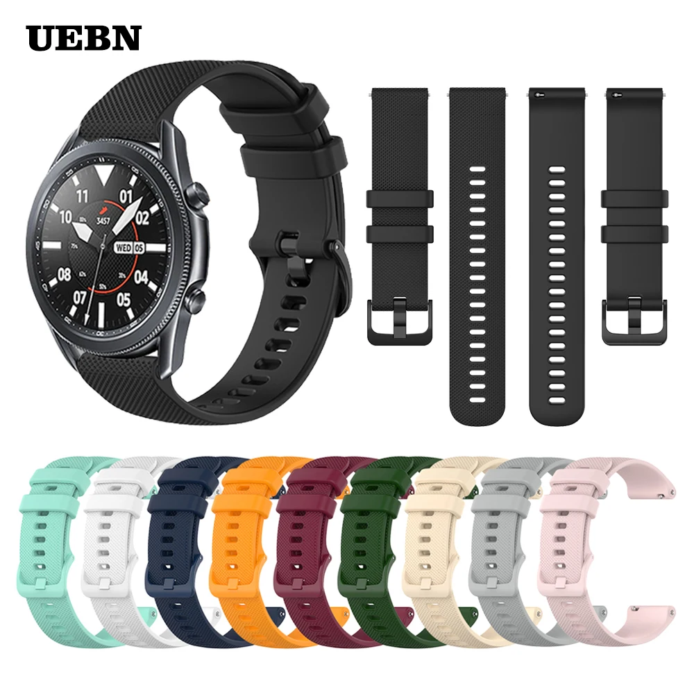 Ремешок UEBN силиконовый спортивный для Samsung Galaxy Watch 3 41 мм браслет galaxy watch 45 S3