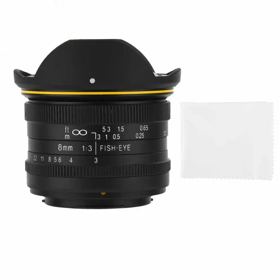 KamLan 8 мм F3.0 APS-C ручной широкоугольный объектив рыбий глаз для DSLR камеры DSLR Объектив камеры "рыбий глаз" широкоугольный объектив рыбий глаз