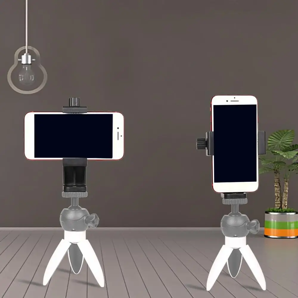 

Phone Tripod Mount Adapter Clip Support Holder Stand Vertical&Horizontal Video Shooting for Andriod iPhone Smart Phones
