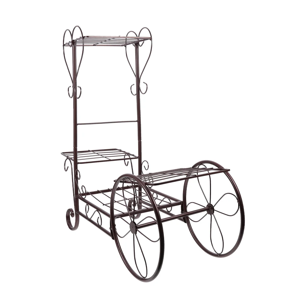 

1pc Decorative Flowerpot Rack Balcony Flower Stand Iron Art Storage Rack