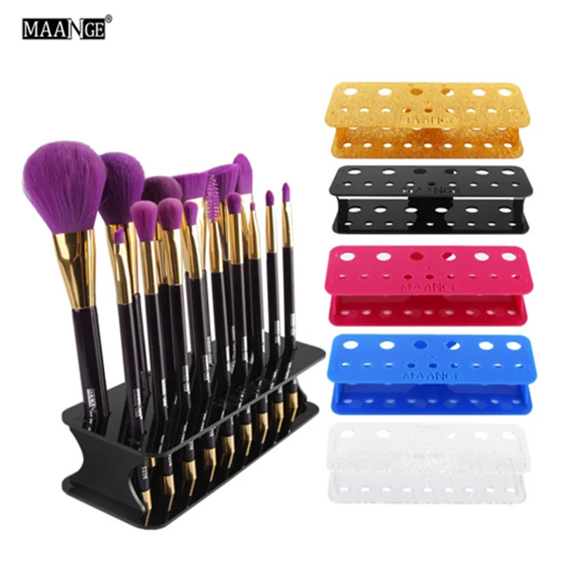 Акриловый держатель кистей для макияжа с 15 отверстиями органайзер сушки полка