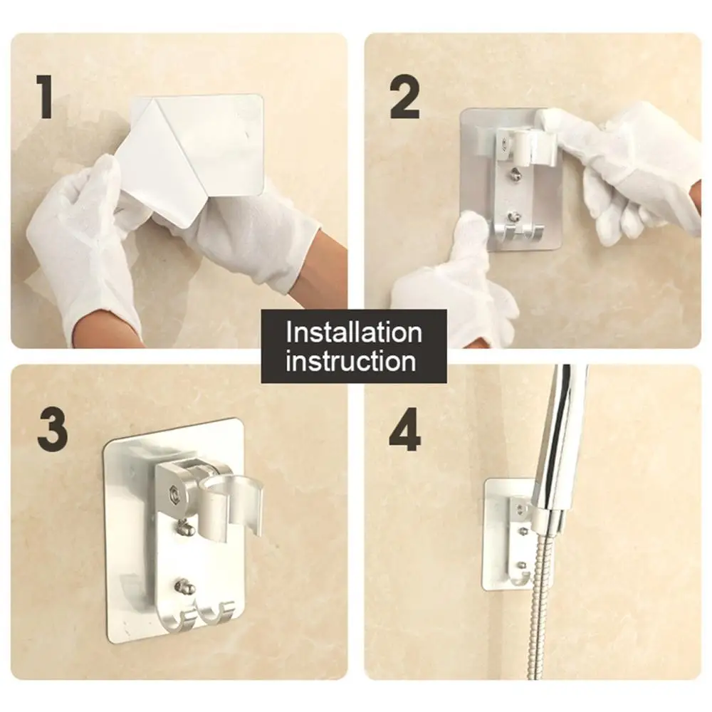 

Brand new shower head suction holder wall-mounted shower holder punch-free seamless sticker shower uchwyt na prysznic 30A30