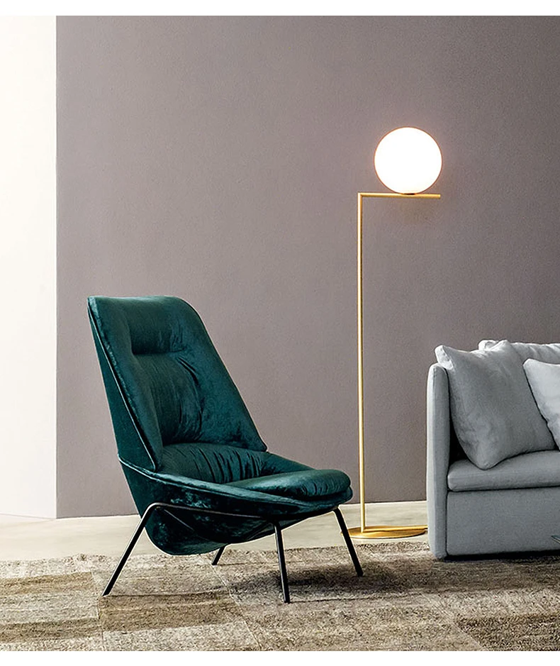 

Nordic living room floor lamp Simple design bedroom study vertical lamp Postmodern minimalist ball floor lamp