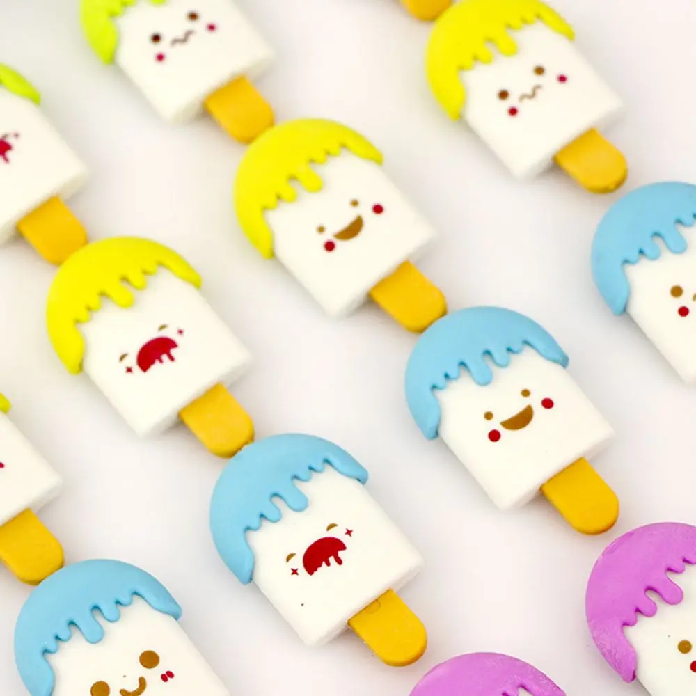Высококачественный милый ластик для мороженого смайлика резинка карандашей