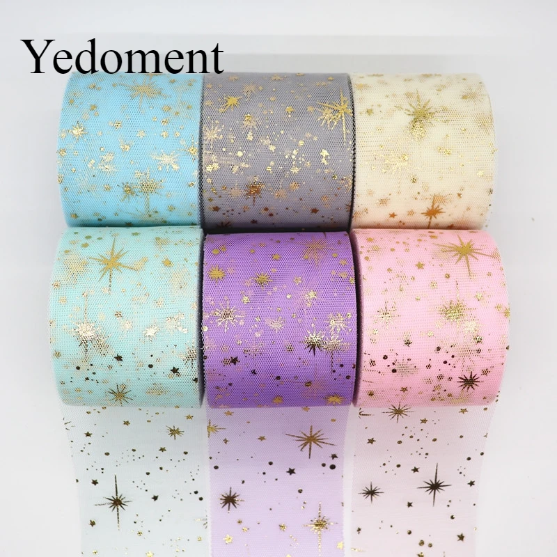 25 ярдов/рулон тюль из золотой фольги 6 см|Украшения своими руками для вечеринки| |