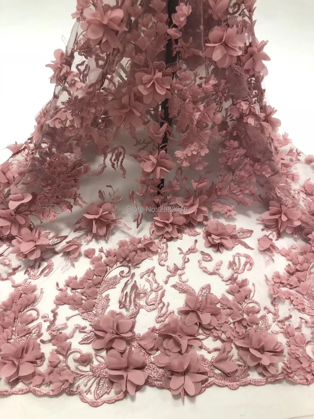 Тяжелая кружевная ткань ручной работы из бисера темно-синий/королевский