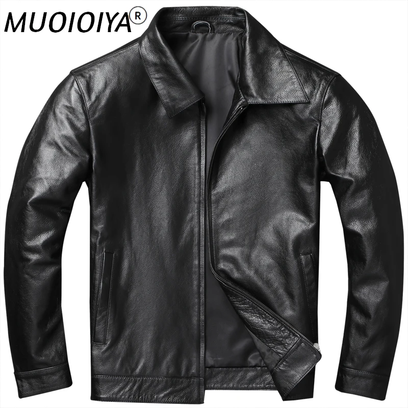 

Мужская Флисовая Куртка из натуральной воловьей кожи, демисезонное пальто большого размера 6XL для мужчин среднего возраста