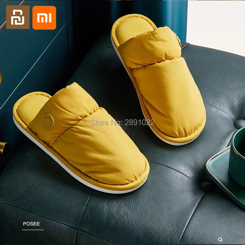 

xiaomi youpin cotton slippers couple thick-soled winter non-slip warm slippers indoor Baotou slippers