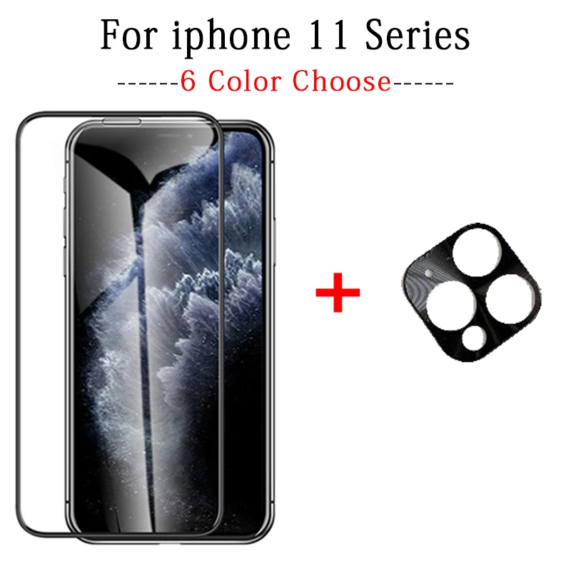Кольцо для камеры и закаленное стекло 2 в 1 iphone 11 Защита экрана Pro Защитное Max
