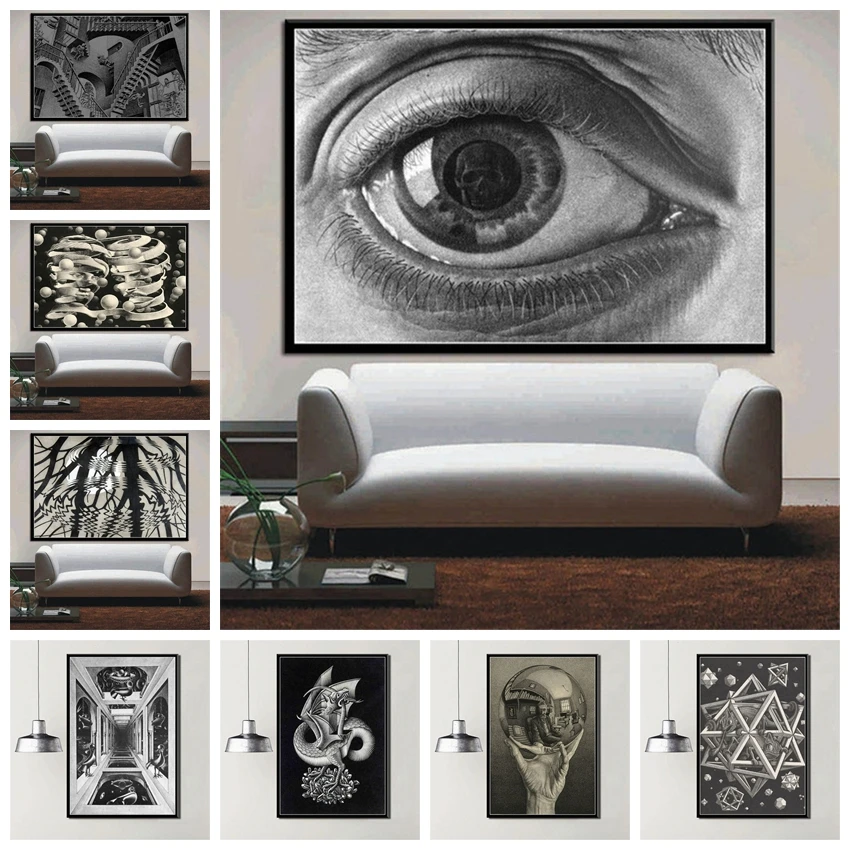 5D алмазная живопись сделай сам Эшер Геометрическая полноразмерная/круглая