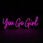 Неоновые светодиодсветодиодный вывески с индивидуальным логотипом Your Go Girl для украшения дома, бара, магазина