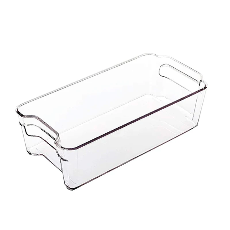 

3 Pack Pantry Refrigerator Organizer Bins for Kitchen and Cabinet Storage,Stackable Food Bins with Handles