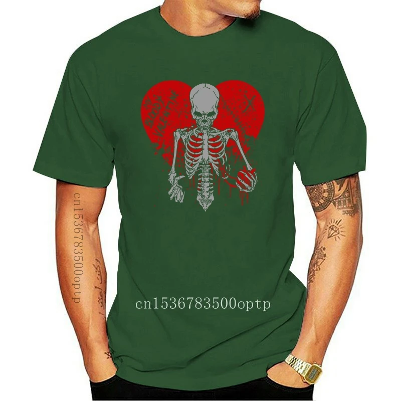 

New Bloody Valentine T-Shirt Mens Rock Punk My Gothic Emo Goth Skull Festive Tee Shirt