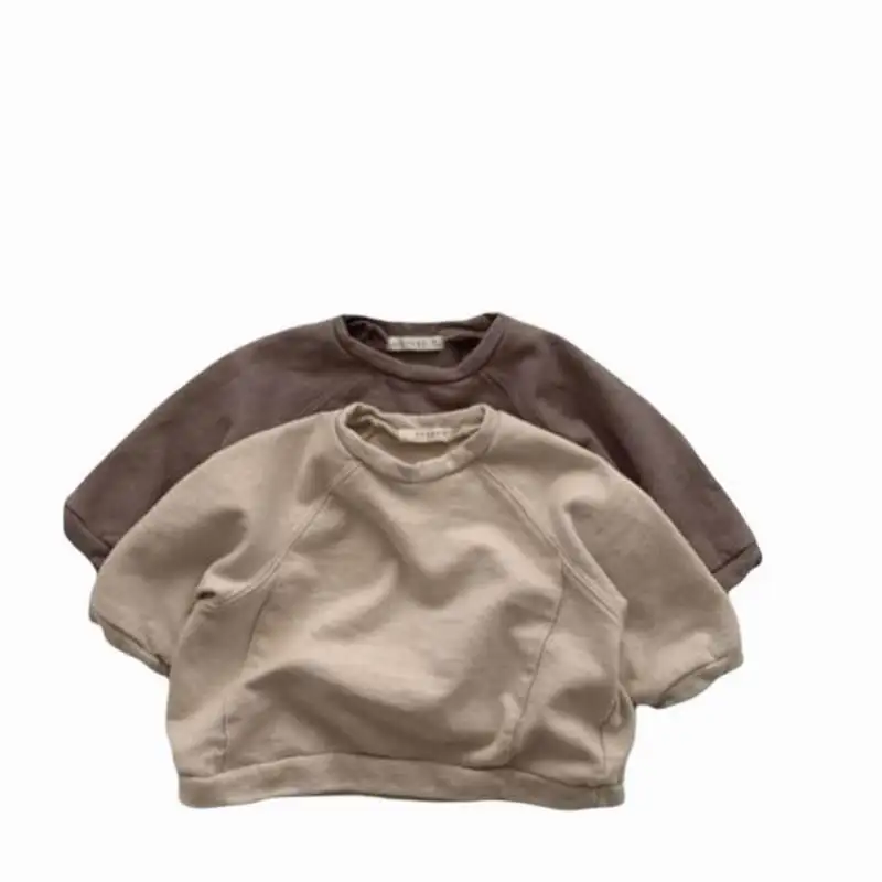 

Kids T-shirts 2020 Autumn New Boy Girl Modal Patch Long Sleeve Loose T-shirts Children Clothing E202012