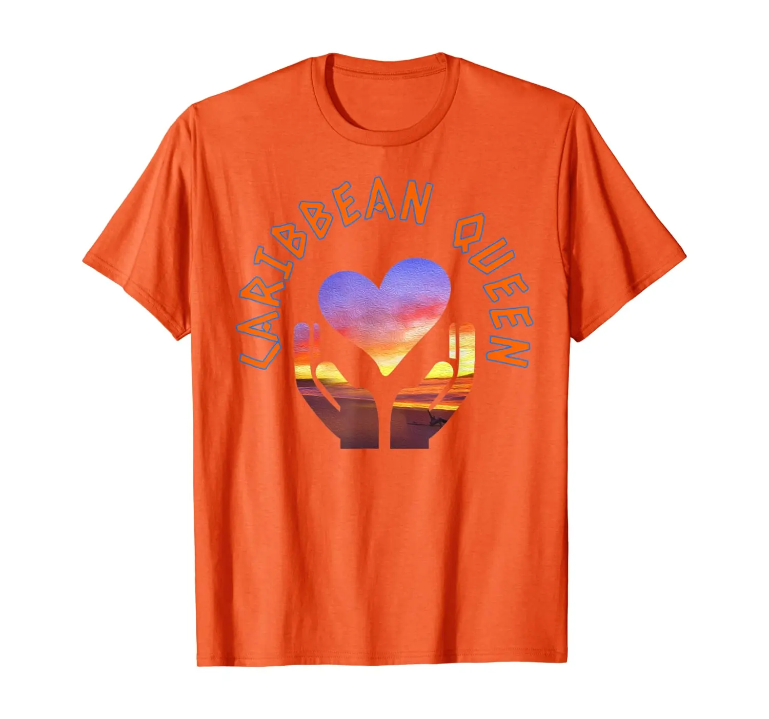 

Caribbean Queen Hands And Heart TShirt