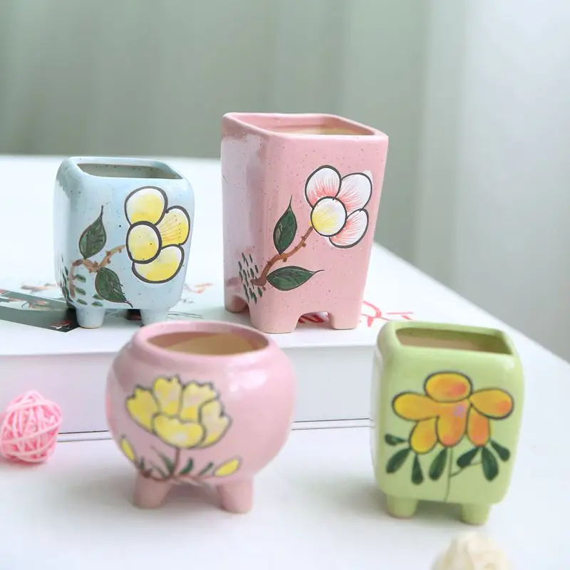 Корейский стиль ручная роспись маленький большой палец мясной горшок керамика