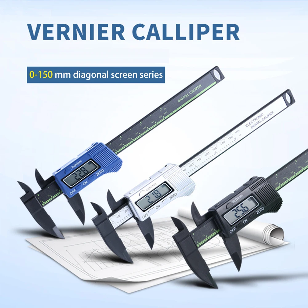 

0-150mm Measuring Tool Stainless Steel LCD Digital Caliper Meetinstrument paquimetro Measuring Instrument Vernier Calipers