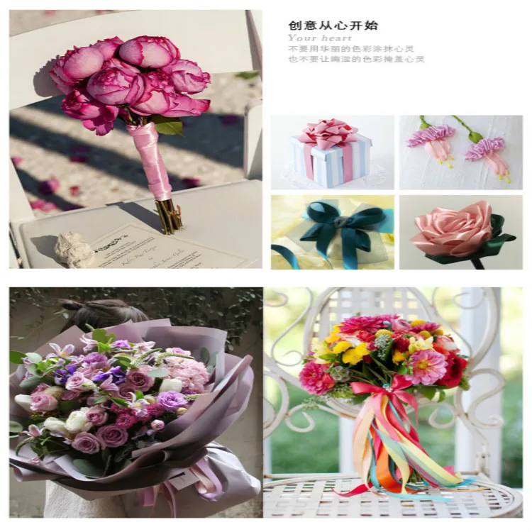 

25 Yards 6/10/15/ 20/25/40/50mm Satin Ribbons DIY Artificial Silk Roses Crafts Supplies Sewing Accessories Scrapbooking Material