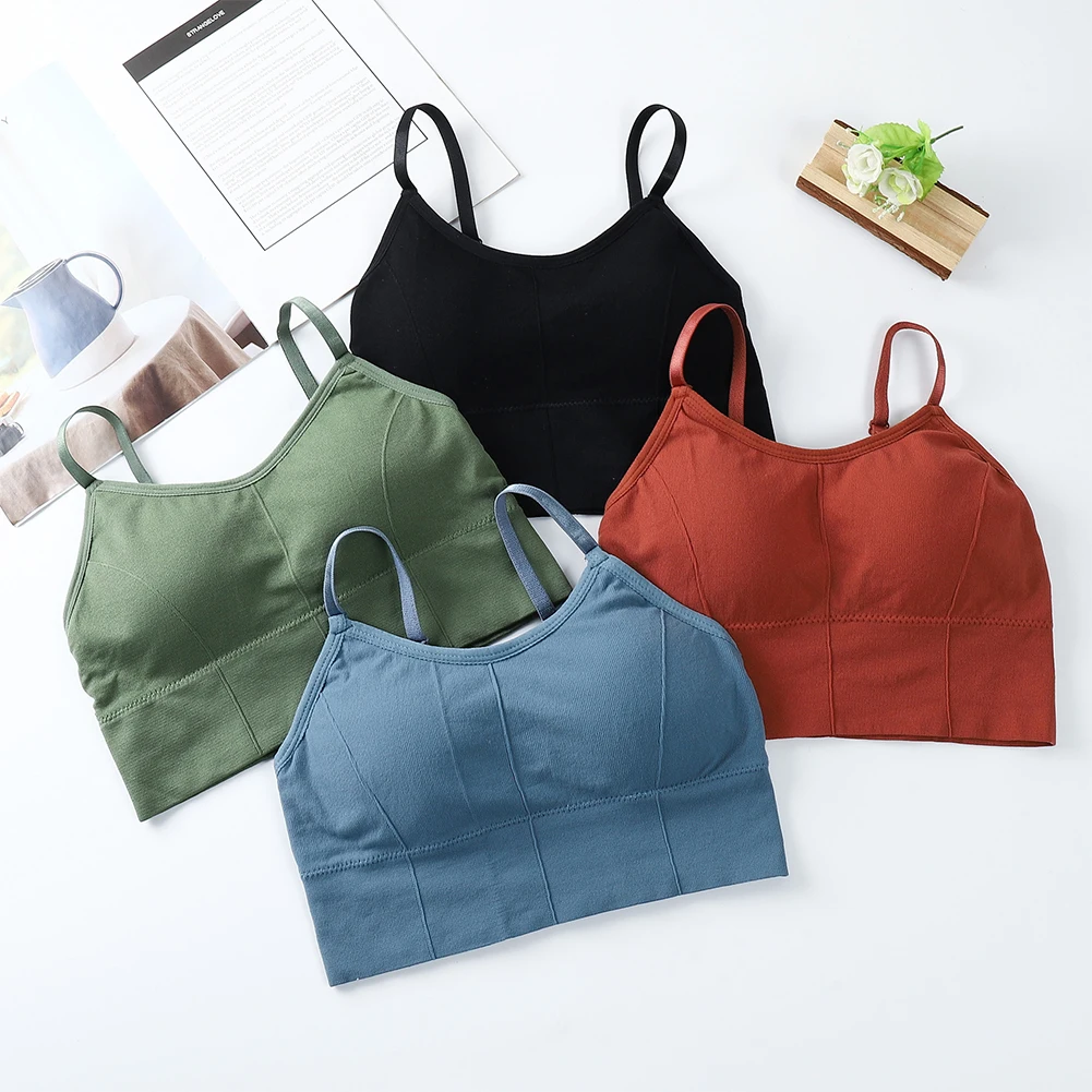 

Cotton Sports Bras Women Push Up Solid Sports Bra Yoga Jogging Gym Women Sports Bra Girl Underwear Fitness Running Sport Tops