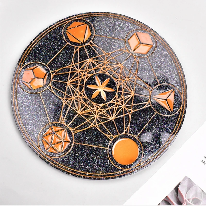 

Crystal Epoxy Resin Mold Astrology Astrolabe Tray Ornaments Silicone Mould DIY Crafts Decoration Making Tool