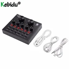 Прямая поставка V8 внешняя звуковая USB-гарнитура микрофон для прямой трансляции Звуковая карта для компьютера ПК внешняя звуковая карта USB