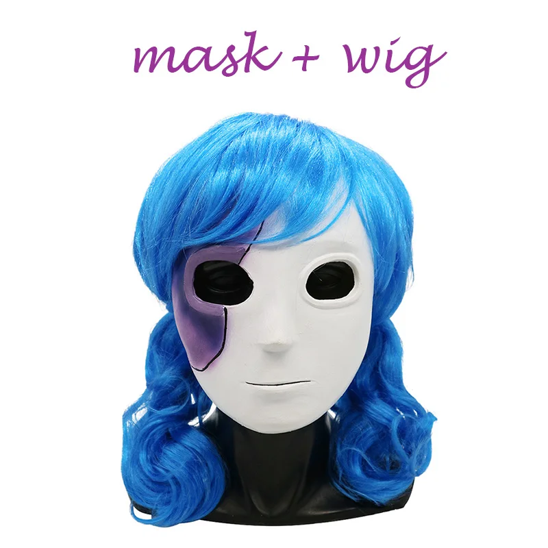 mask wig Новая игра Салли латексная маска парик костюм для взрослых женщин мужчин Хэллоуин вечерние salyface парики Салли маски для лица Косплей Реквизит - Цвет: mask wig