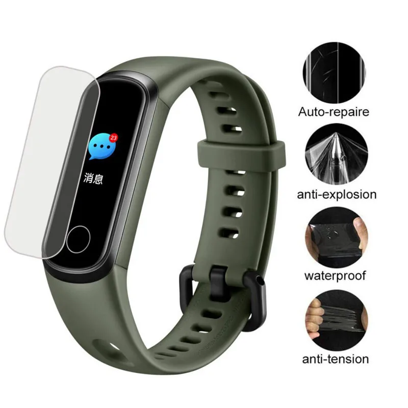 5 шт. мягкий ТПУ прозрачный смарт браслет Защитная пленка для Huawei Honor Band 5i умный