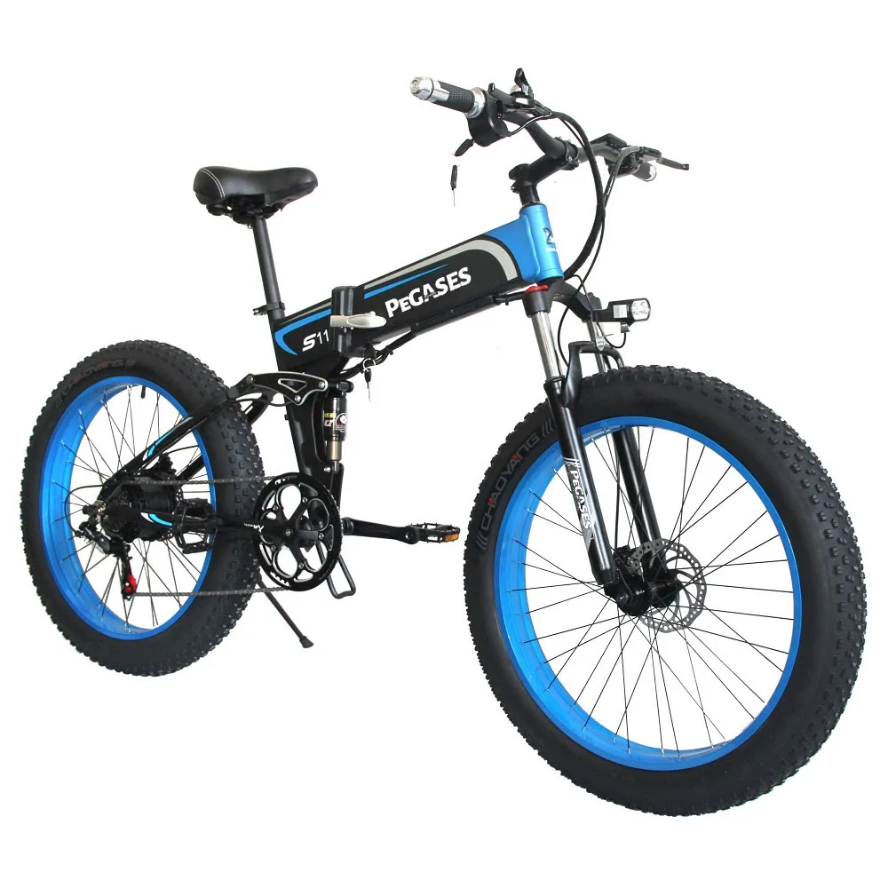 Kaufen 1000W Elektrische Fahrrad 26 Zoll Fett Reifen Mit 48V 14Ah Samsung Berg Herren Elektrische Fahrrad Strand E-bike LCD Display Klapp EBike