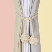 1pc cute cotton knot ball curtain holders tie back for home accessories decoration bedroom curtains clip holder buckle tieback