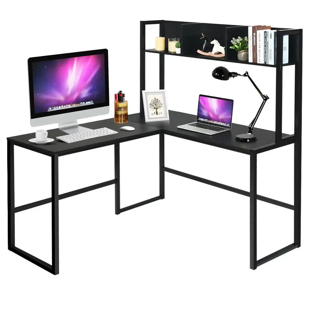55 &quotl-образный стол угловой компьютерный письменный рабочей станции w/Hutch HW63364 -