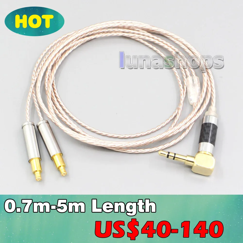 

Hi-Res Brown XLR 3.5mm 2.5mm 4.4mm Earphone Cable For Audio Technica ATH-ADX5000 MSR7b 770H 990H ESW950/750/990 SR9 LN006892