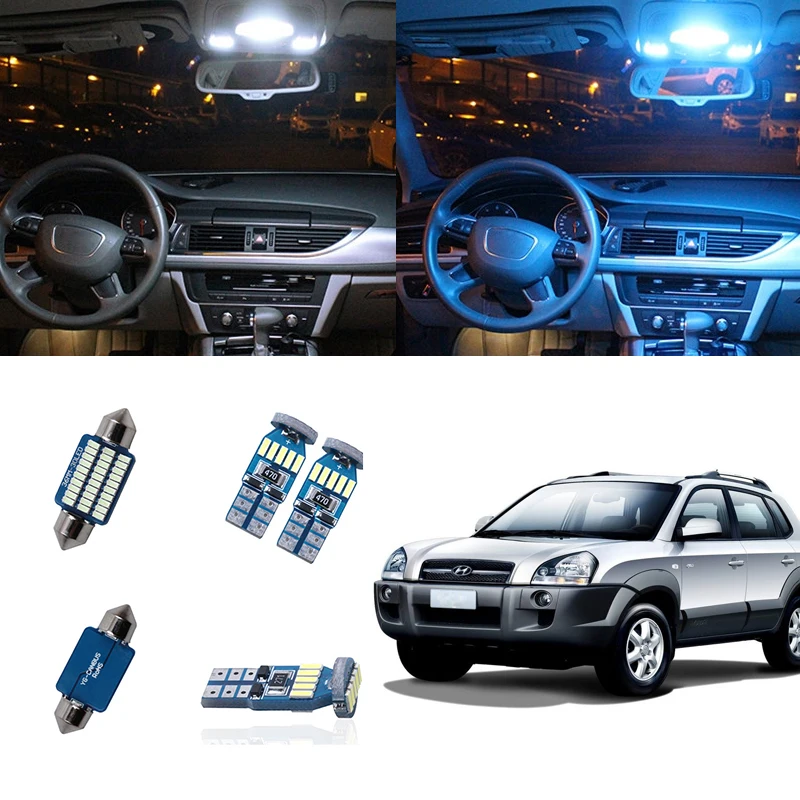 12 шт./компл. Светодиодная лампа для освещения салона автомобиля Canbus Чтение