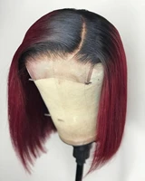 queenking hair 250 density 1b99j short bob lace front human hair wigs preplucked natural hairline brazilian remy hair