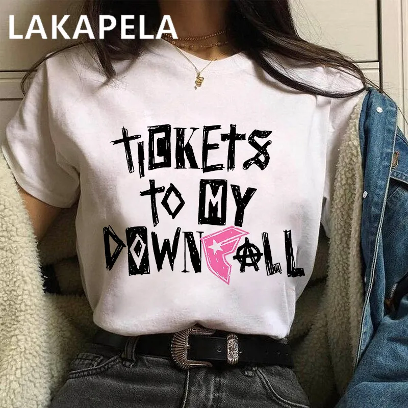 Футболка Хлопковая женская в стиле Харадзюку с принтом хип-хоп Machine Gun Kelly MGK |