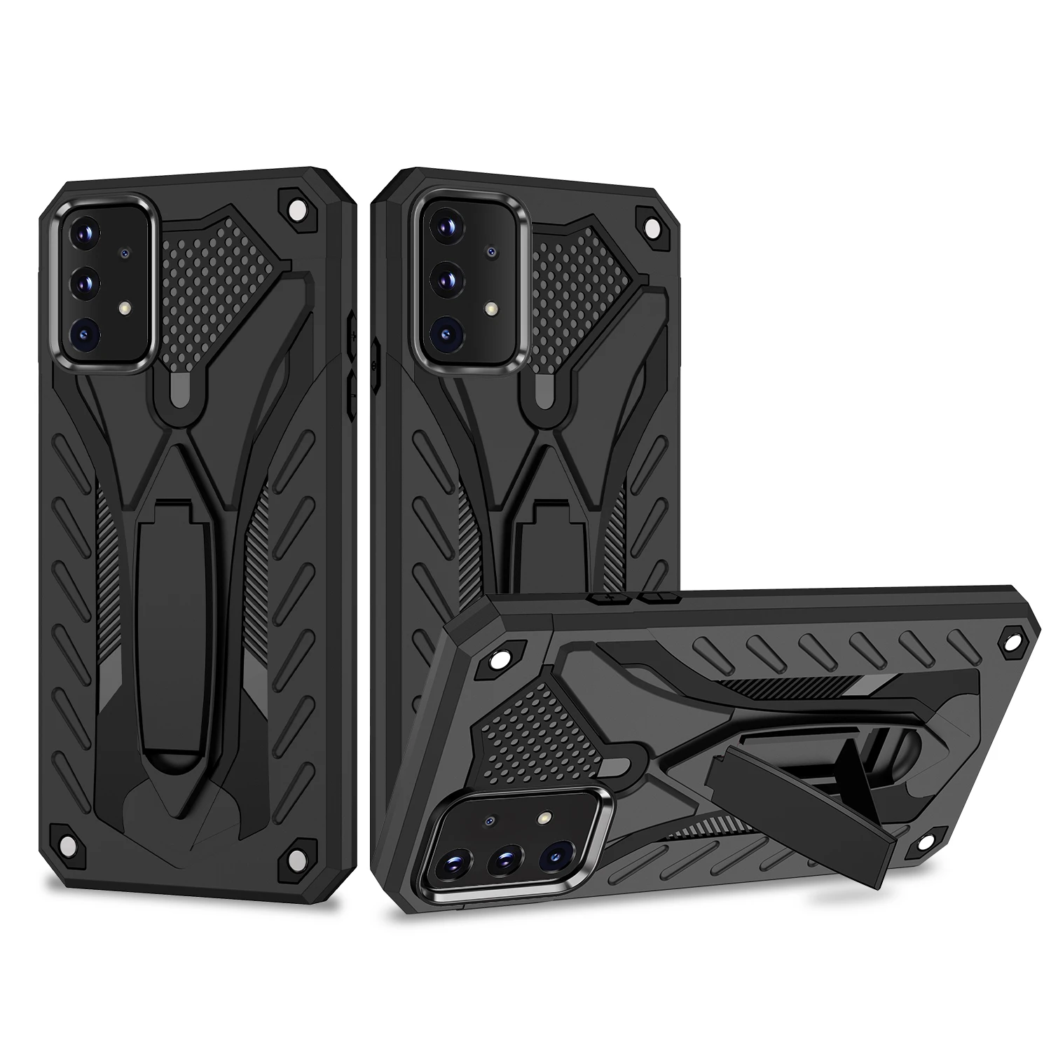 Armor Shockproof Case For Samsung Galaxy J3 J5 J7 2016 A3 A5 2017 J2 Pro J4 J6 A6 A7 A8 A9 Plus 2018 Hard Stand Holder Cover images - 6