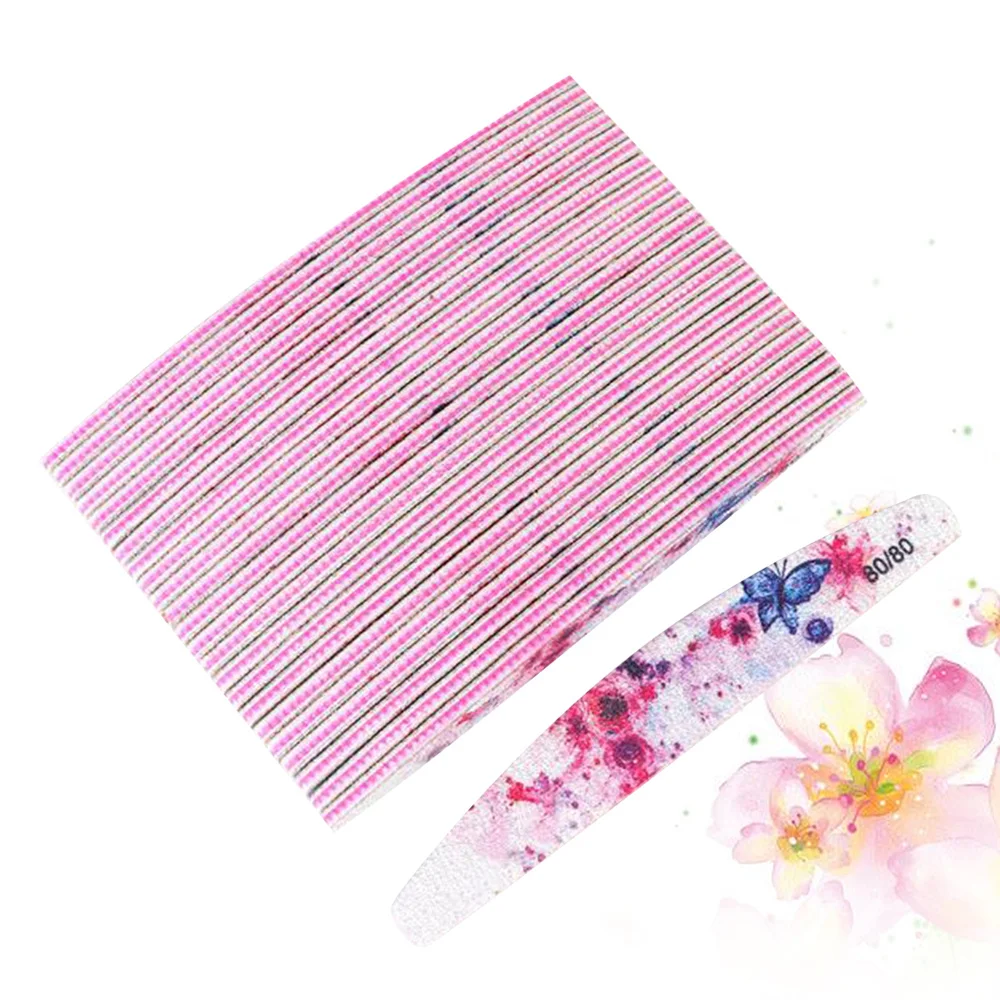 

25pcs Washable Nail Files Nail Buffers Nail Polishing Grinding Sand Bar Files for Home (80-80)