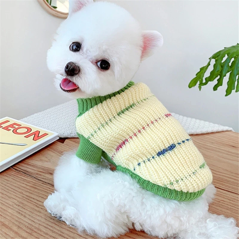 Кошка Собака свитер зимняя одежда для домашних животных пальто йоркширского