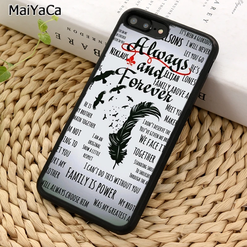 MaiYaCa всегда и навсегда Дневники вампира чехол для телефона iPhone X XR XS 11 12 13 Pro MAX 5 6 6S 7