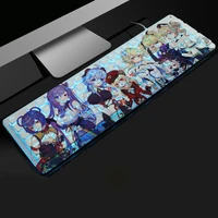 genshin impact keyboard anime keqing hutao backlit gaming keyboard custom mute usb wired 104 keys for tablet laptop pc
