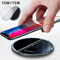 15w qi wireless charger for iphone 12 11 pro xs max mini x xr 8 induction fast wireless charging pad for samsung xiaomi