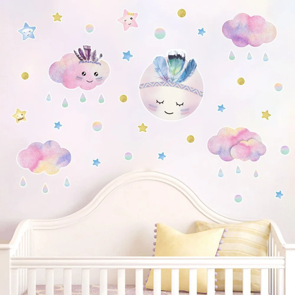 

1 Set Multifunctional Wall Stickers Adorable Cartoon Door Window Stickers Decals