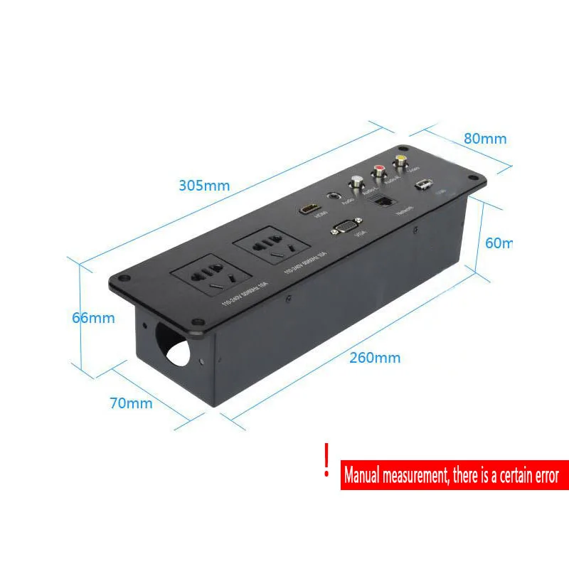 Мультимедийный блок из алюминиевого сплава с HMDI VGA сетевой Аудио L R видео USB 2AC |