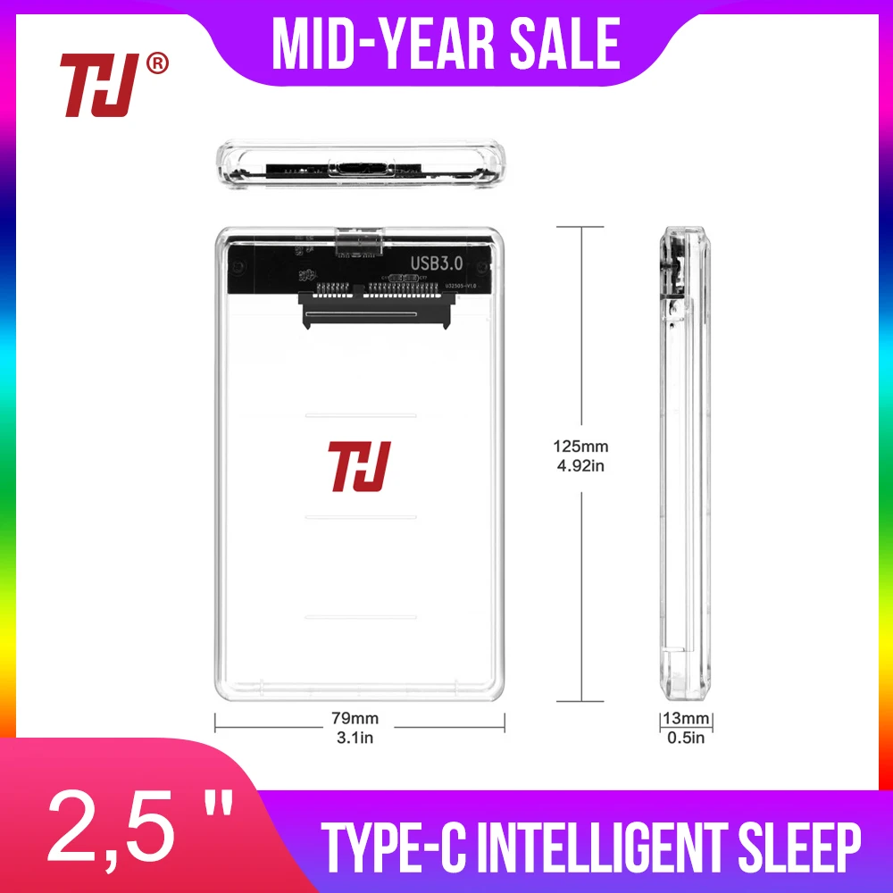 Прозрачный чехол для жесткого диска с интерфейсом USB 2 5 и 3 0|Корпус диска| |