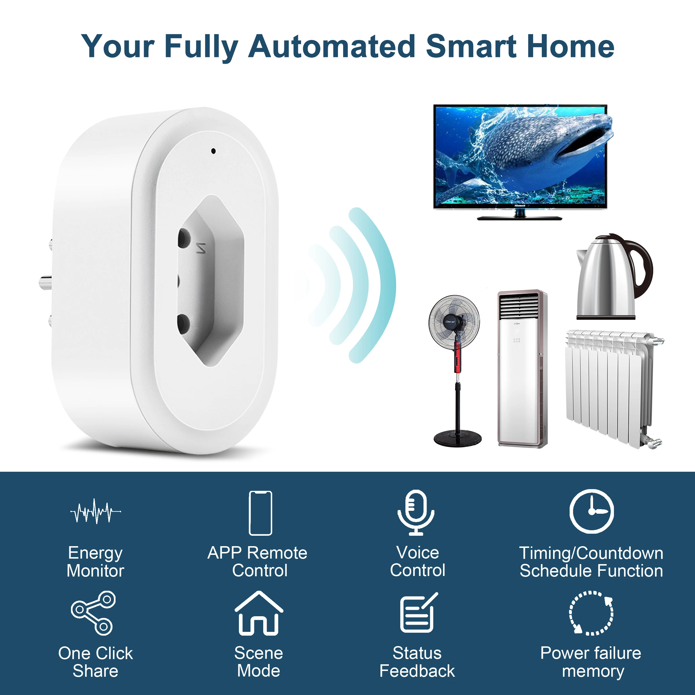 Смарт-розетка с монитором питания и таймером 16 А | Электроника