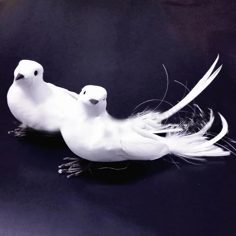 Искусственные Птицы из белой пены ручная работа для дома скрапбукинг сделай сам