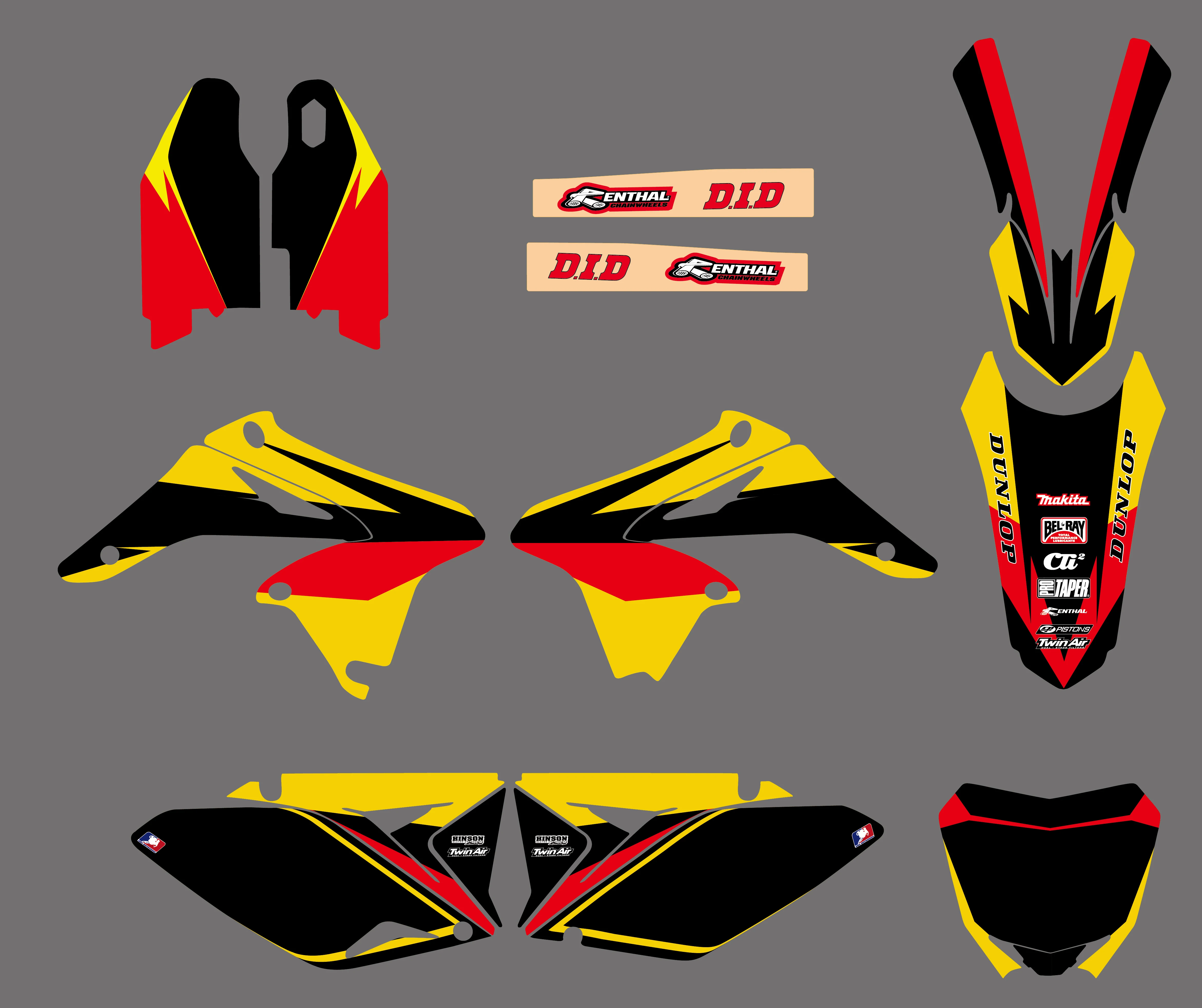 Мотоциклетные команда графика фоны наклейки Наборы для Suzuki RMZ250 РМЗ 250 RM Z 2010 2014 2013