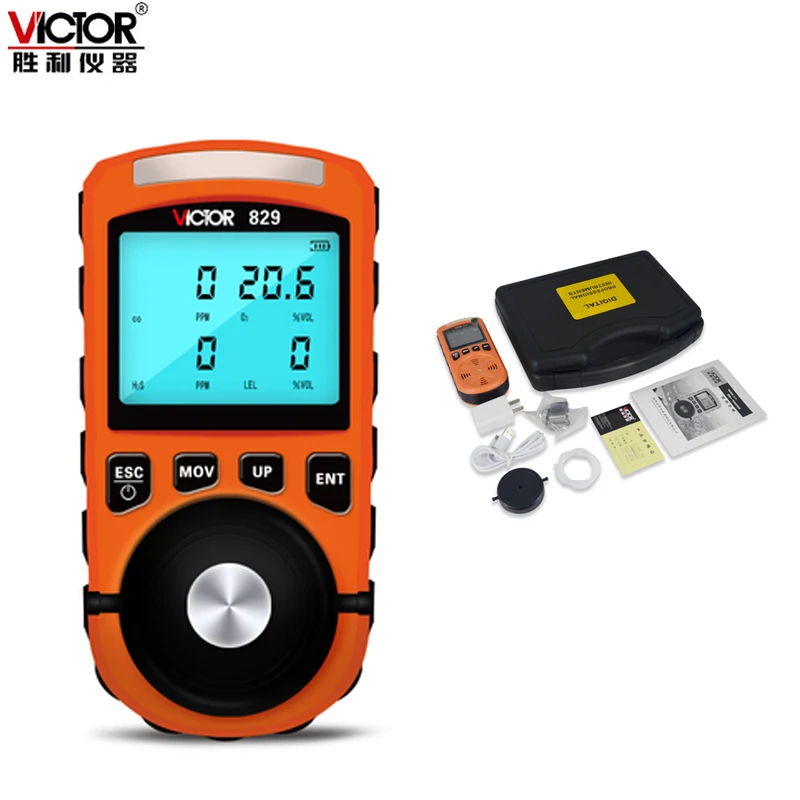 

VICTOR VC829 gas detector 4 IN 1 oxygen carbon monoxide combustible gas concentration detection