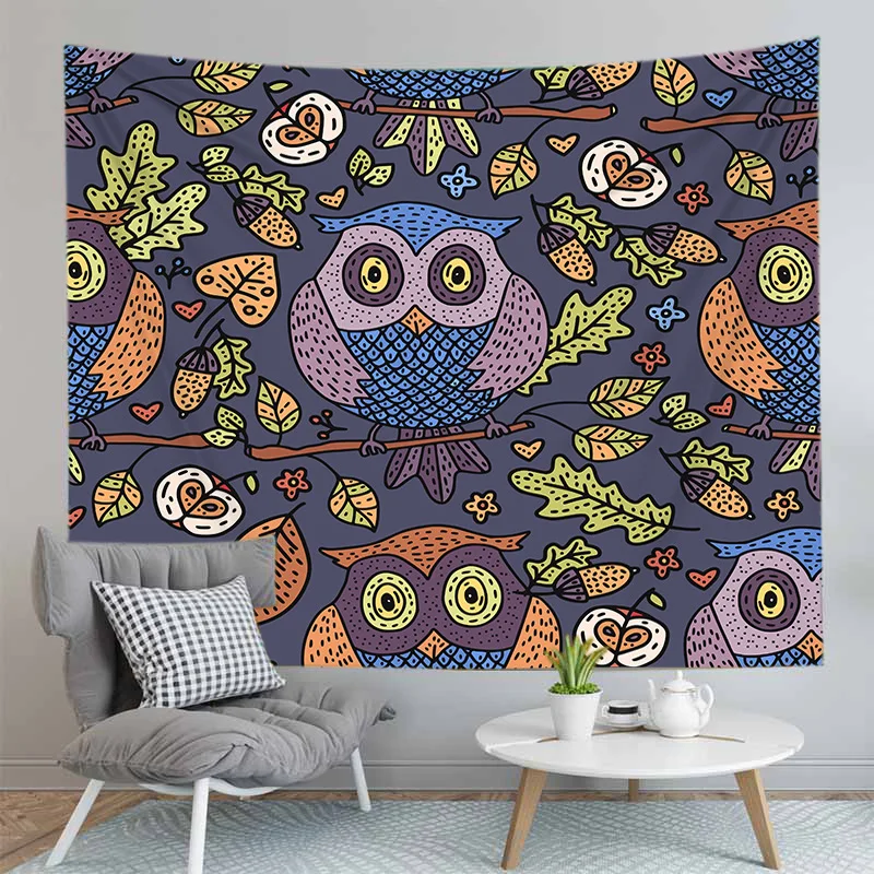 3d животных одеяло с изображением совы из мультфильма ковер настенный гобелен