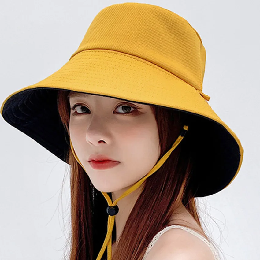 

Double Side Wear Reversible Bucket Hat Cap Wide Brim Fisherman Travel Sun Hat Cap Summer Outdoor Cap Packable UPF 50+ Foldable