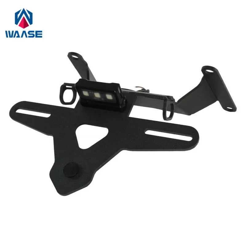 

waase For Honda CB650R CBR650R CB CBR 650 R 2019 2020 Fender Registration Bracket License Plate Holder Frame with LED light